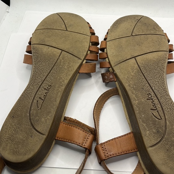 Clarks Jana huaraches brown woven boho sandals summer festival wedge retro - Picture 7 of 10